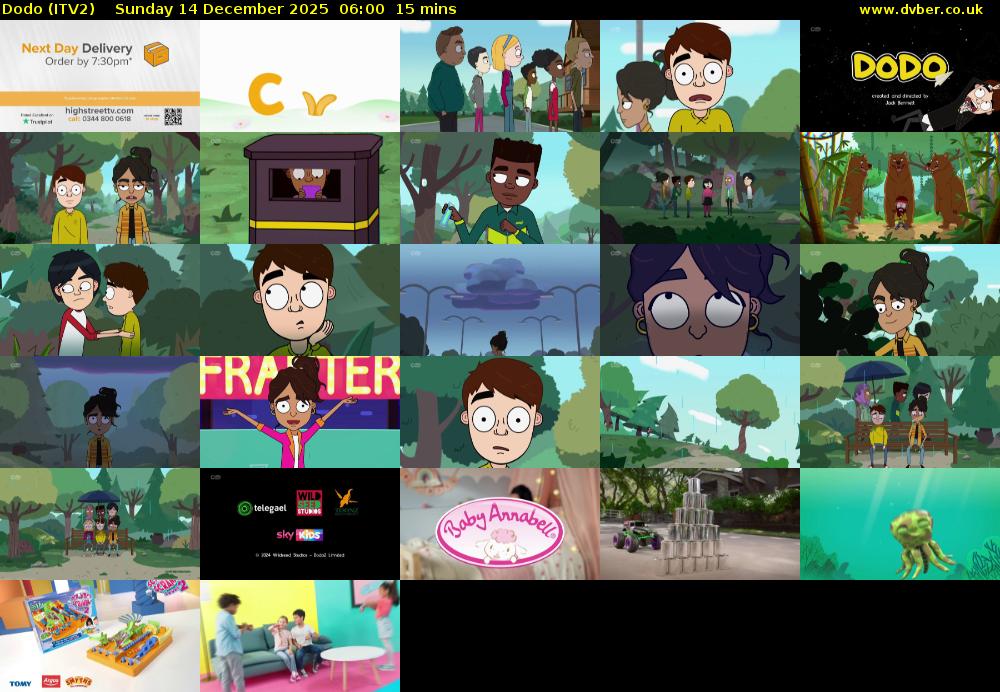 Dodo (ITV2) Sunday 14 December 2025 06:00 - 06:15
