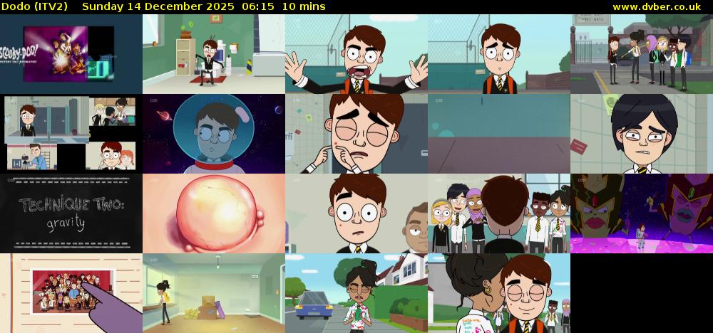 Dodo (ITV2) Sunday 14 December 2025 06:15 - 06:25