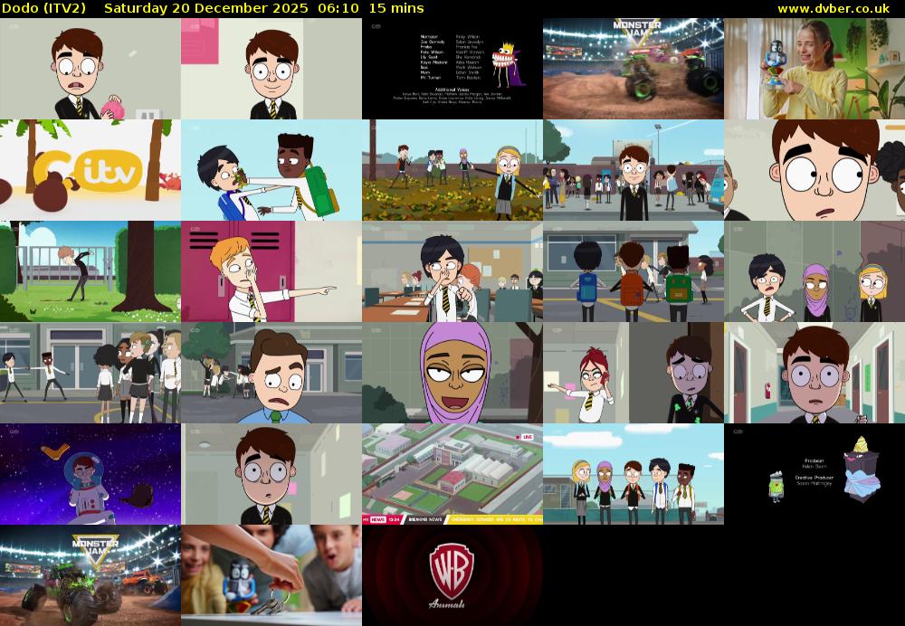 Dodo (ITV2) Saturday 20 December 2025 06:10 - 06:25