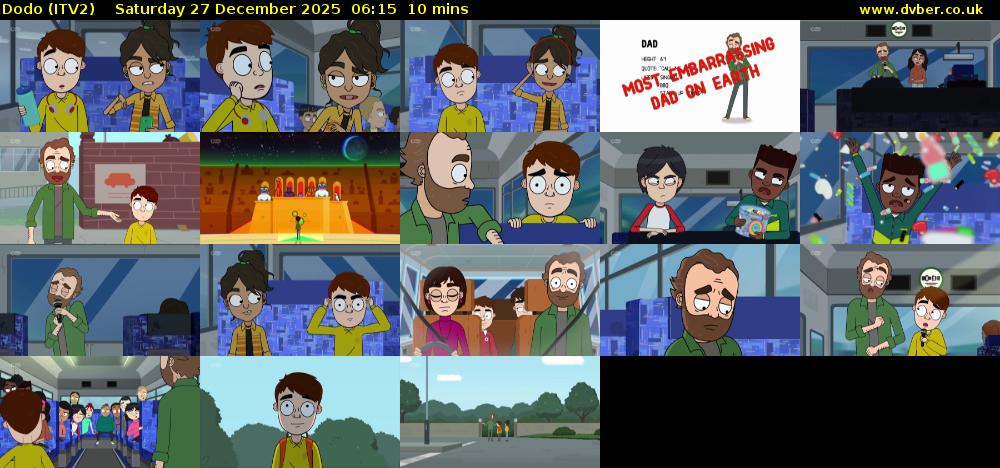 Dodo (ITV2) Saturday 27 December 2025 06:15 - 06:25