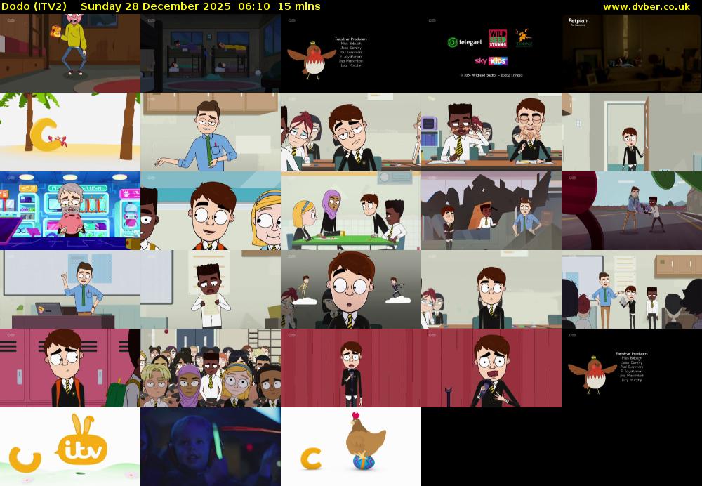 Dodo (ITV2) Sunday 28 December 2025 06:10 - 06:25