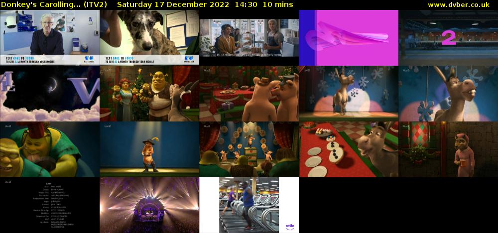Donkey's Carolling... (ITV2) Saturday 17 December 2022 14:30 - 14:40