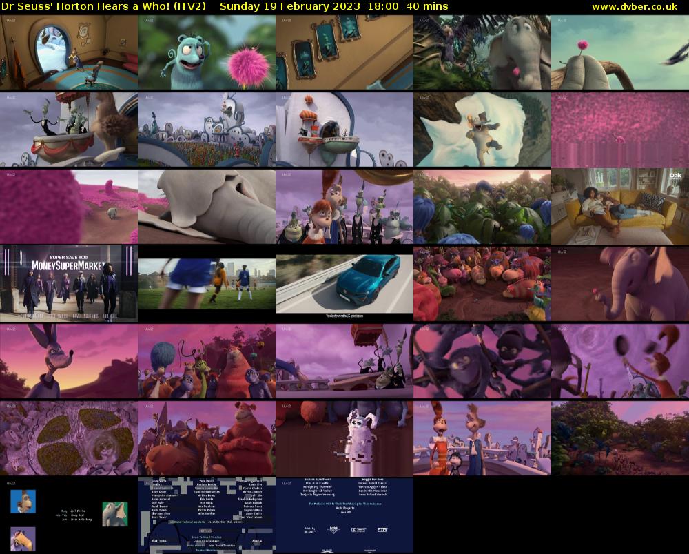 Dr Seuss' Horton Hears a Who! (ITV2) Sunday 19 February 2023 18:00 - 18:40