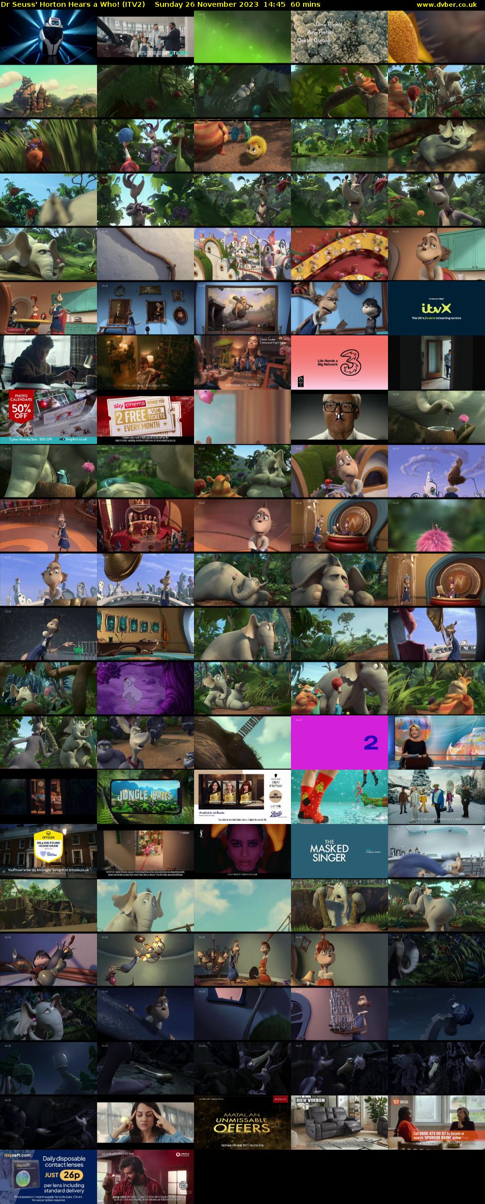 Dr Seuss' Horton Hears a Who! (ITV2) Sunday 26 November 2023 14:45 - 15:45