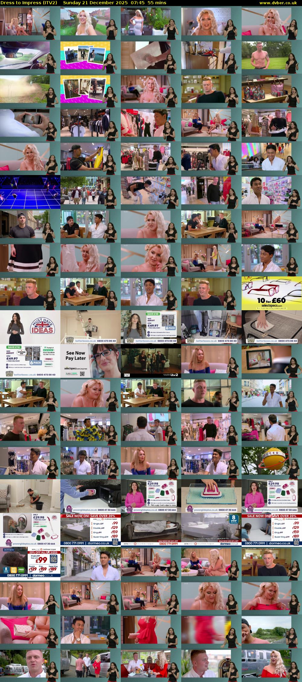 Dress To Impress (ITV2) Sunday 21 December 2025 07:45 - 08:40