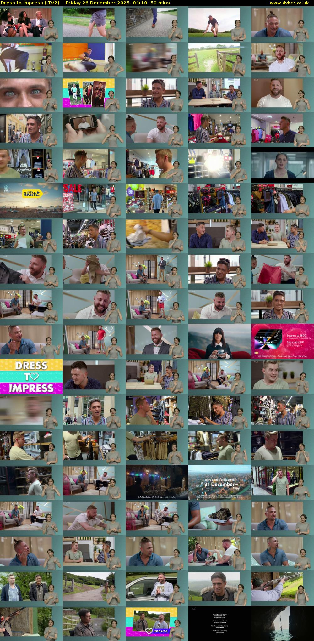 Dress To Impress (ITV2) Friday 26 December 2025 04:10 - 05:00