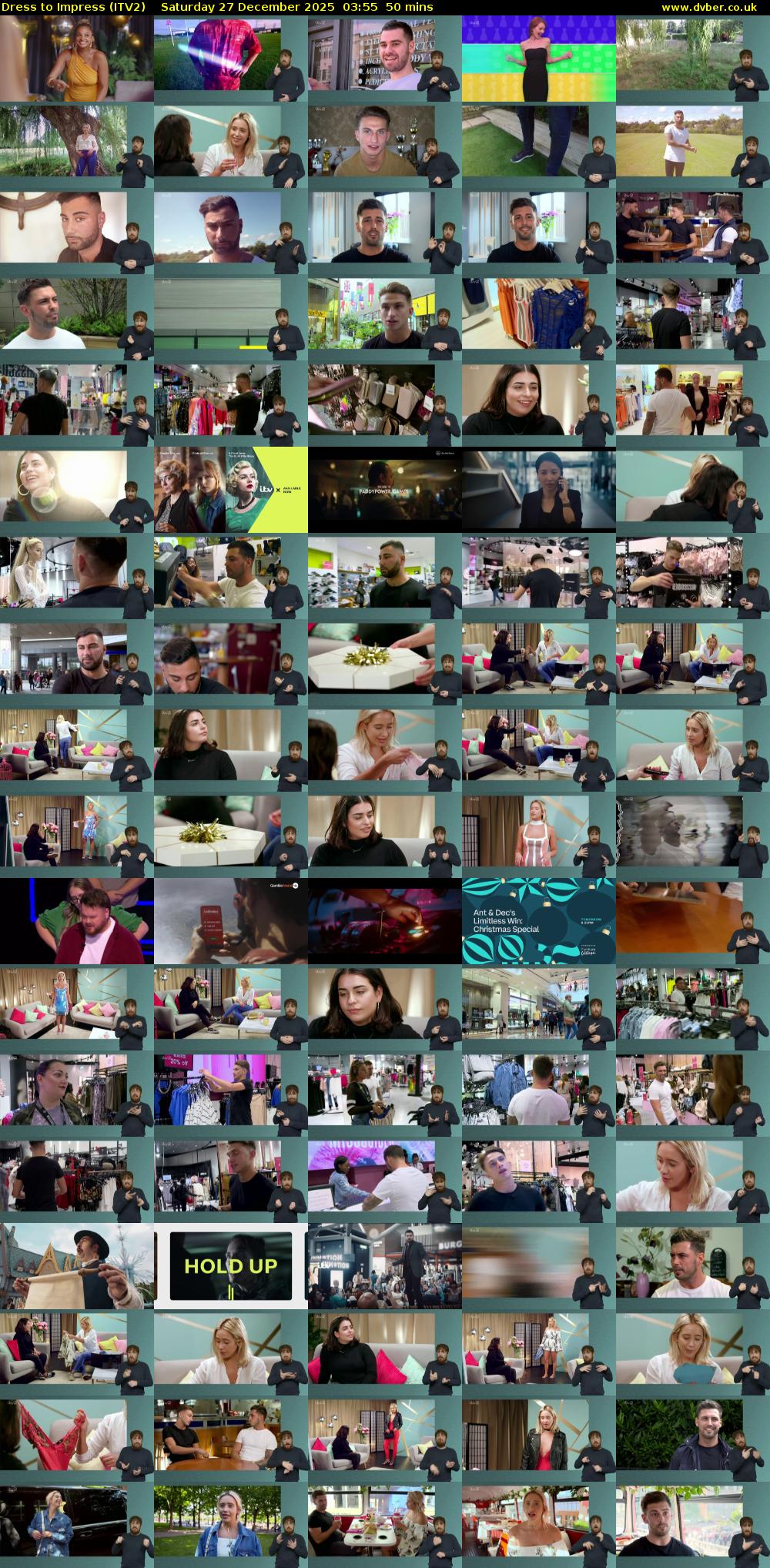 Dress To Impress (ITV2) Saturday 27 December 2025 03:55 - 04:45