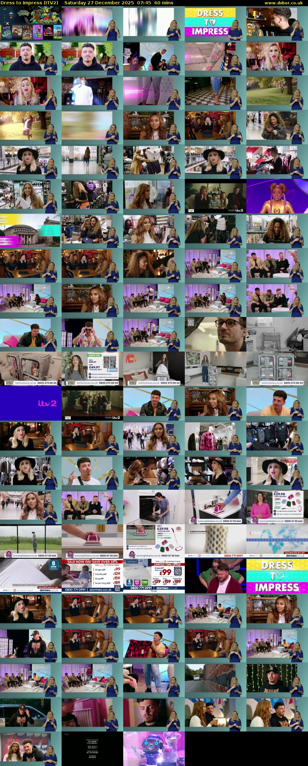 Dress To Impress (ITV2) Saturday 27 December 2025 07:45 - 08:45