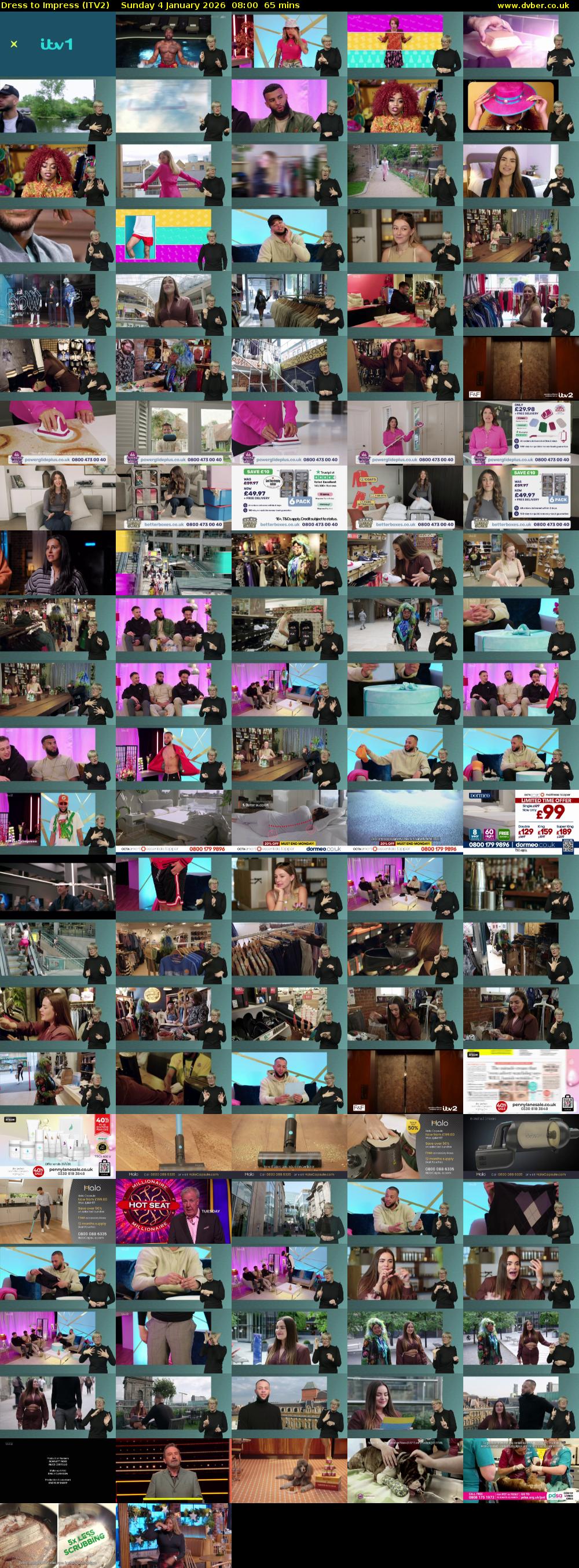 Dress To Impress (ITV2) Sunday 4 January 2026 08:00 - 09:05