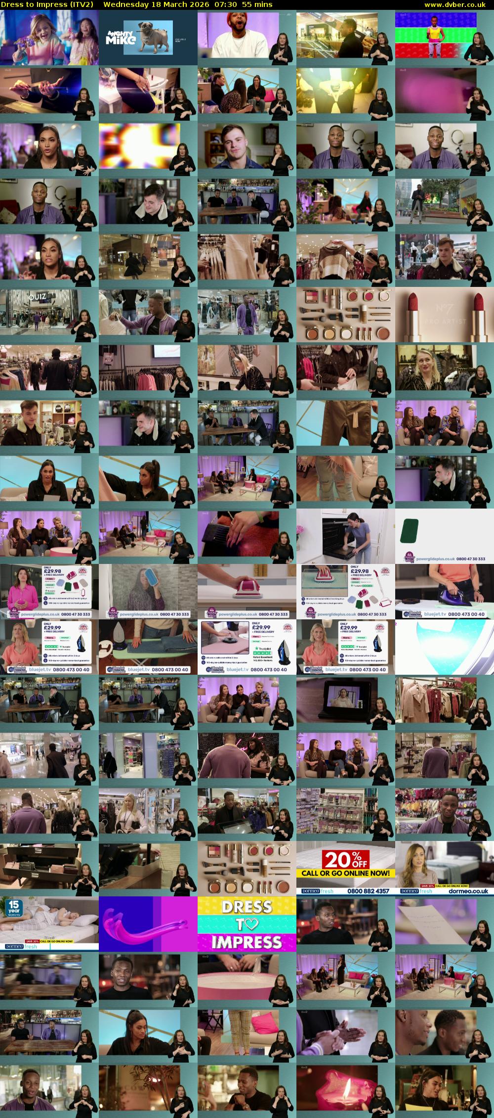 Dress To Impress (ITV2) Wednesday 18 March 2026 07:30 - 08:25