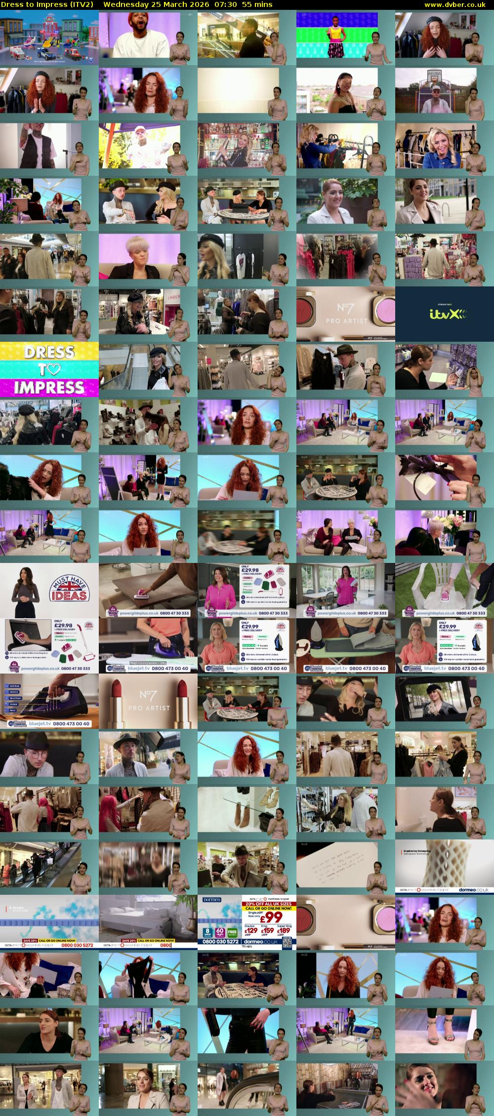 Dress To Impress (ITV2) Wednesday 25 March 2026 07:30 - 08:25
