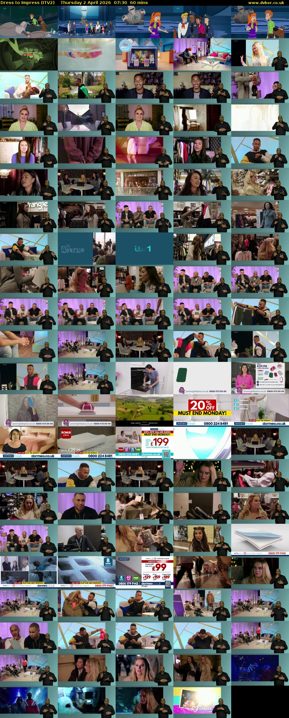 Dress To Impress (ITV2) Thursday 2 April 2026 07:30 - 08:30