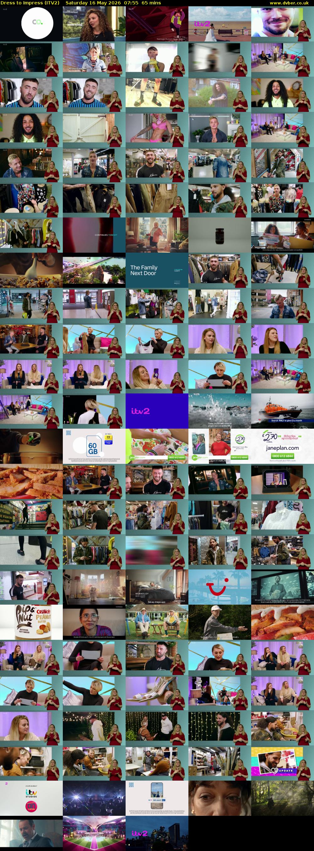 Dress To Impress (ITV2) Saturday 16 May 2026 07:55 - 09:00