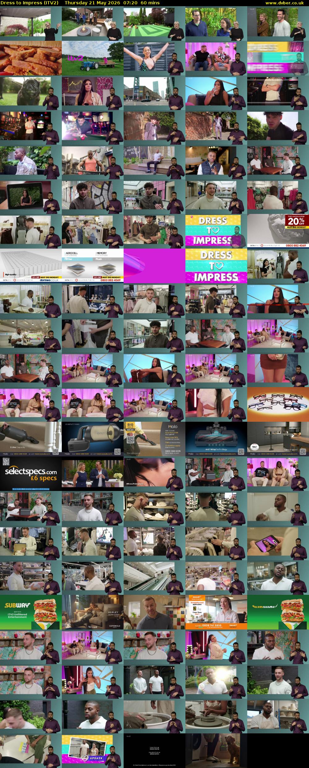 Dress To Impress (ITV2) Thursday 21 May 2026 07:20 - 08:20