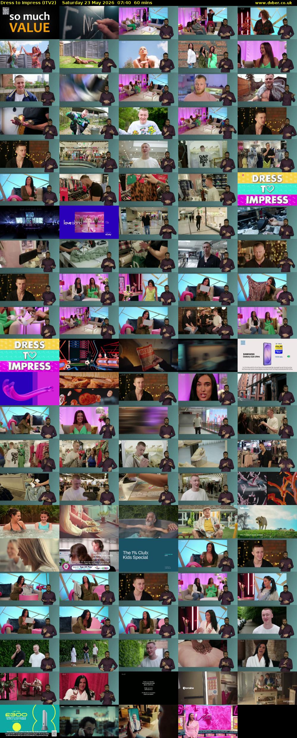 Dress To Impress (ITV2) Saturday 23 May 2026 07:40 - 08:40