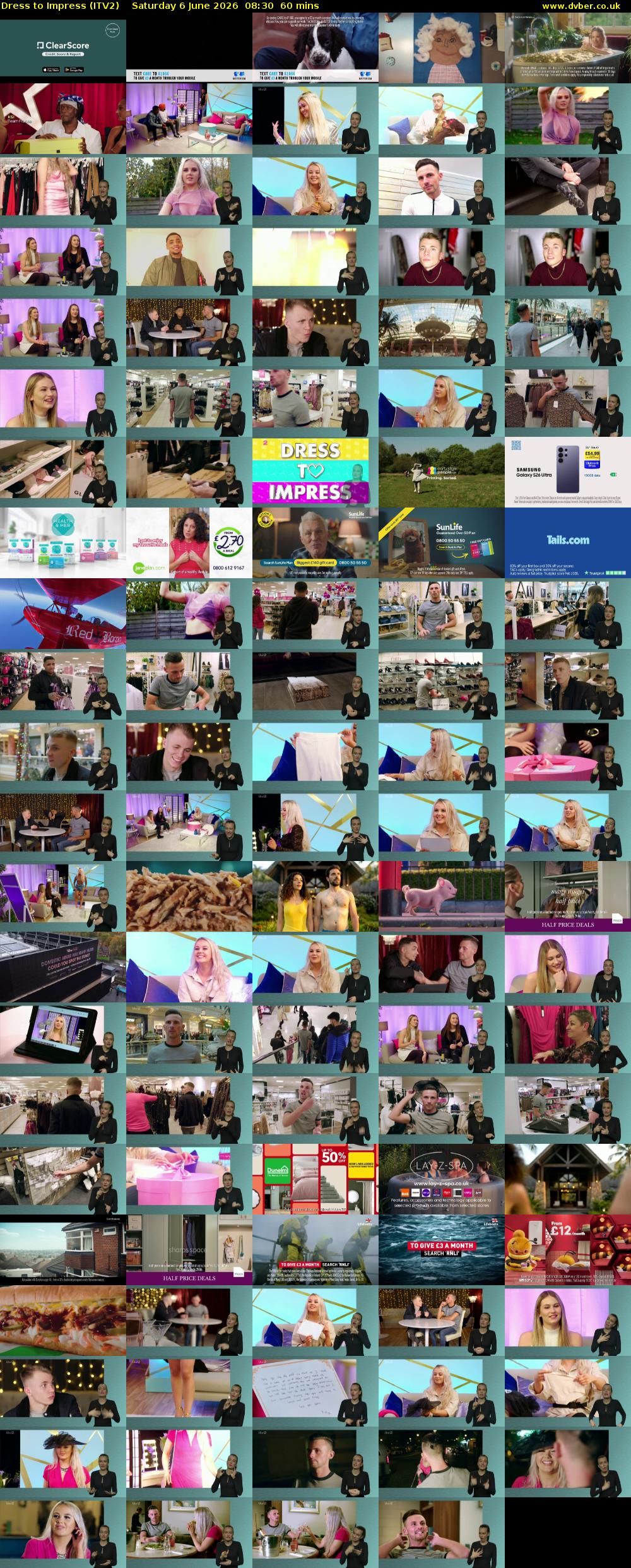 Dress To Impress (ITV2) Saturday 6 June 2026 08:30 - 09:30