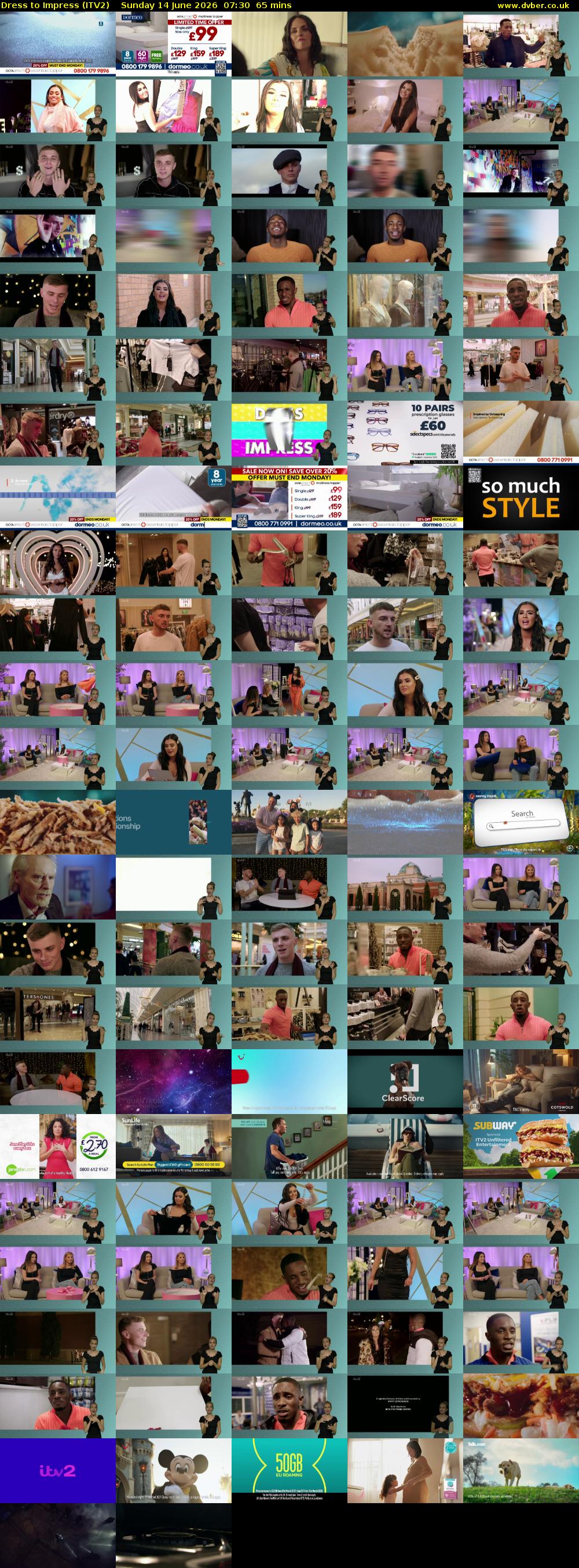 Dress To Impress (ITV2) Sunday 14 June 2026 07:30 - 08:35