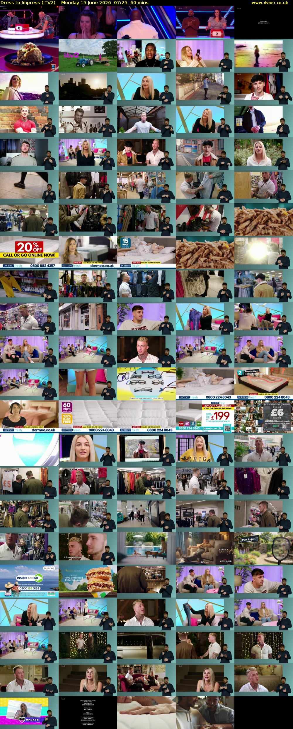 Dress To Impress (ITV2) Monday 15 June 2026 07:25 - 08:25