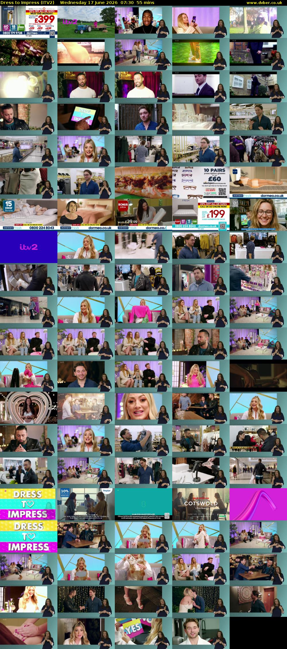 Dress To Impress (ITV2) Wednesday 17 June 2026 07:30 - 08:25