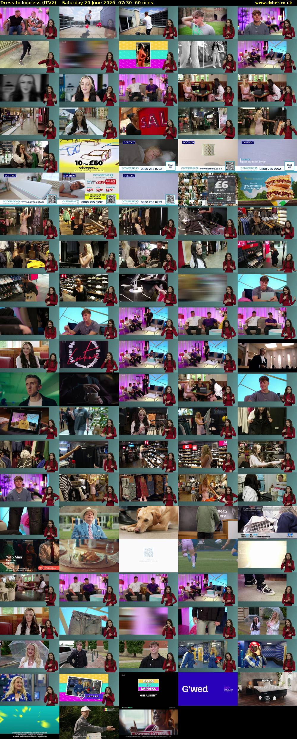 Dress To Impress (ITV2) Saturday 20 June 2026 07:30 - 08:30