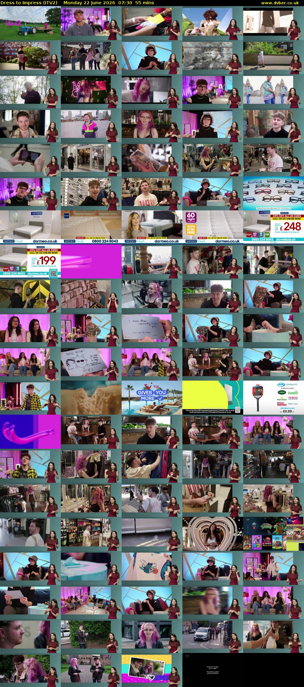 Dress To Impress (ITV2) Monday 22 June 2026 07:30 - 08:25