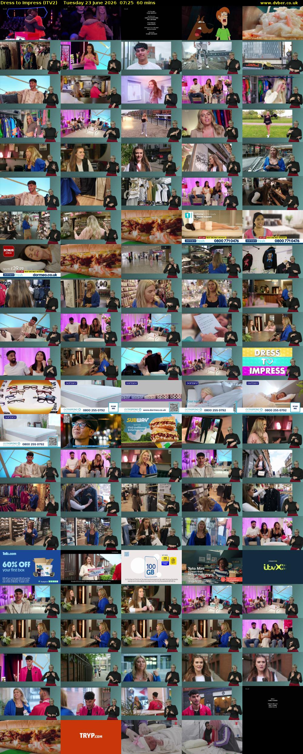 Dress To Impress (ITV2) Tuesday 23 June 2026 07:25 - 08:25