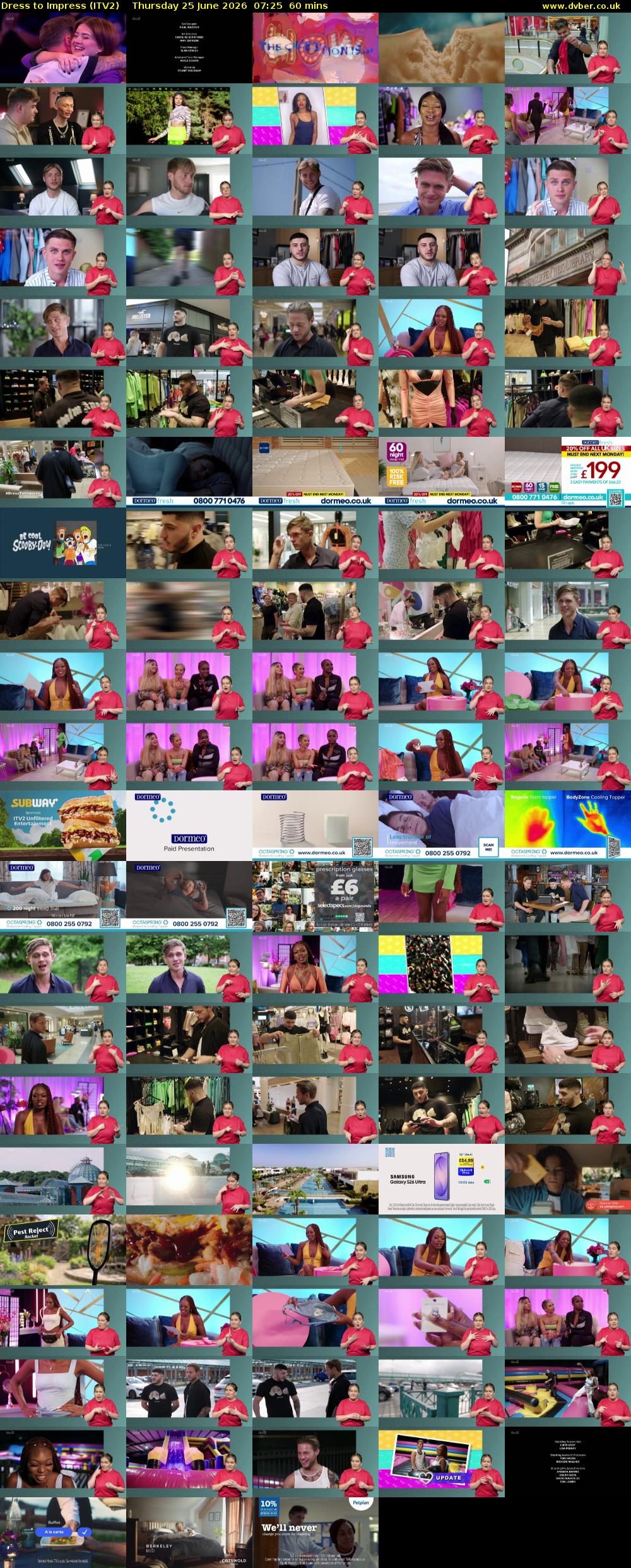 Dress To Impress (ITV2) Thursday 25 June 2026 07:25 - 08:25