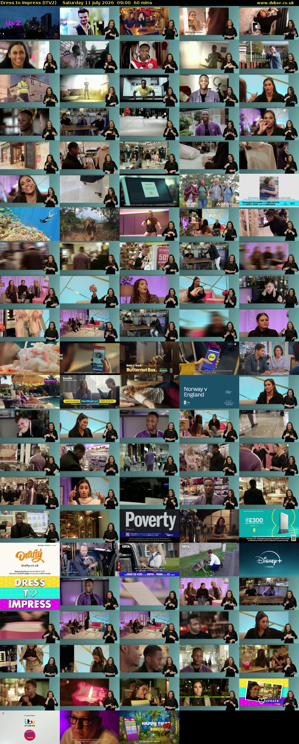 Dress To Impress (ITV2) Saturday 11 July 2026 09:00 - 10:00