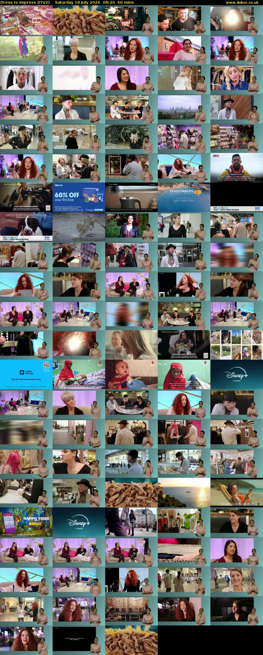 Dress To Impress (ITV2) Saturday 18 July 2026 08:20 - 09:20