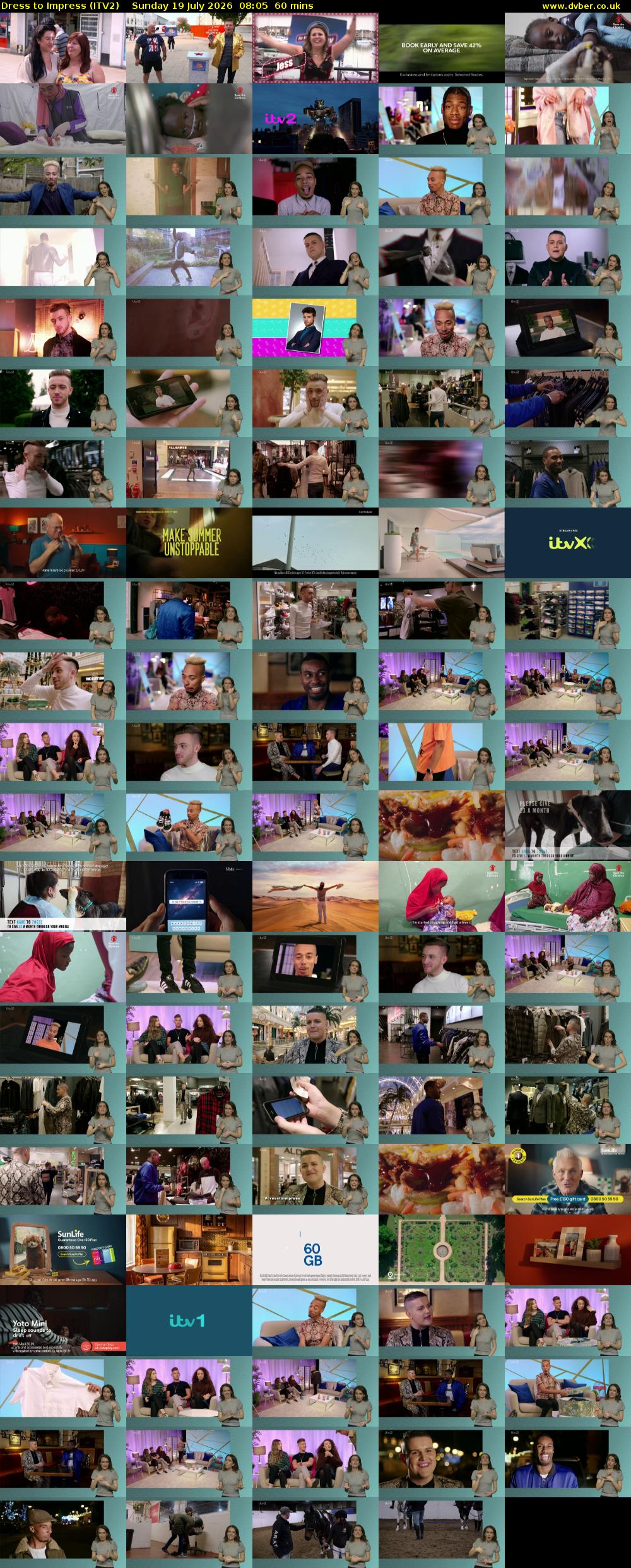 Dress To Impress (ITV2) Sunday 19 July 2026 08:05 - 09:05