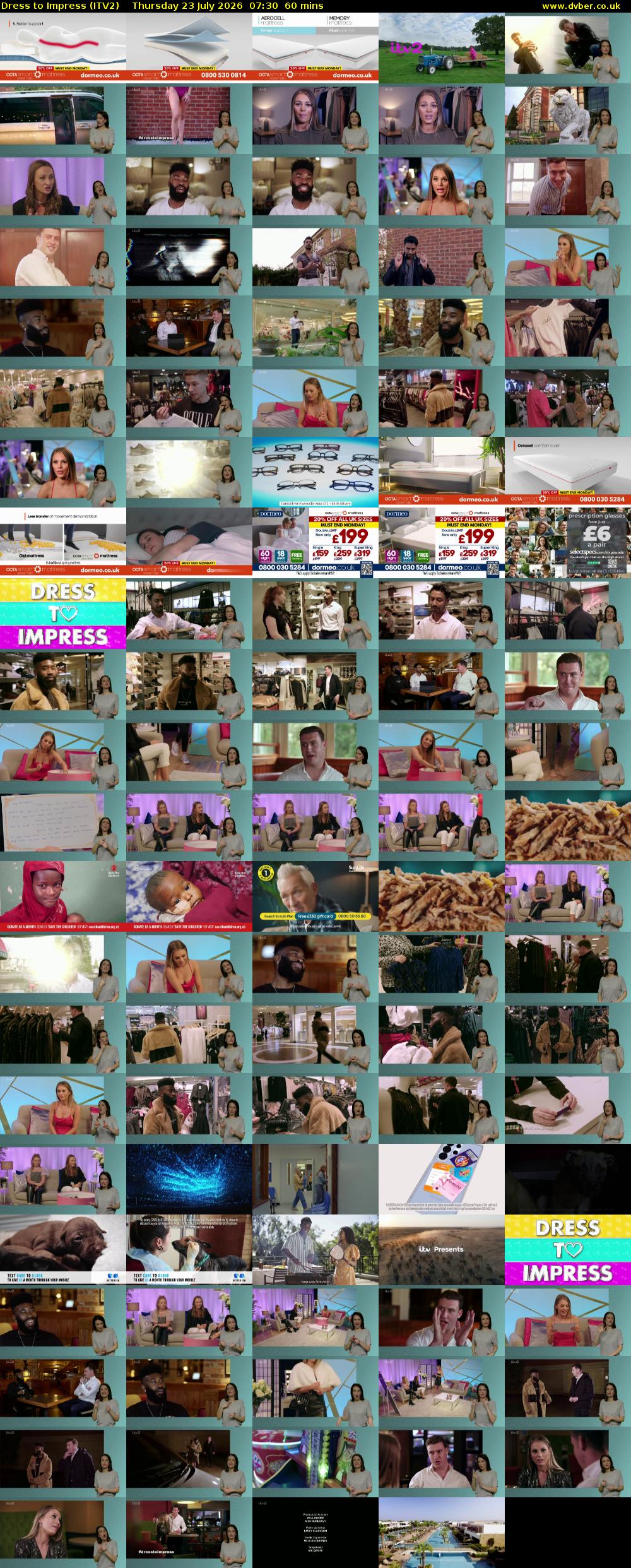 Dress To Impress (ITV2) Thursday 23 July 2026 07:30 - 08:30