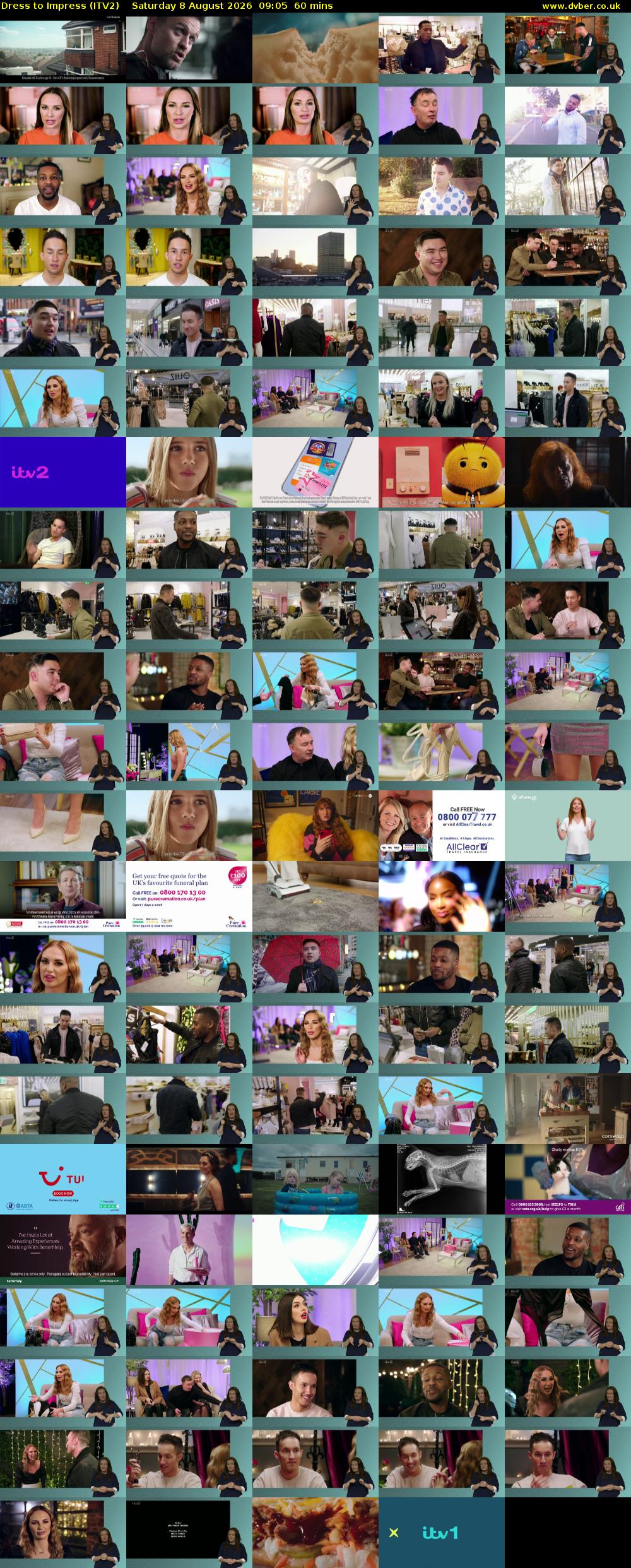 Dress To Impress (ITV2) Saturday 8 August 2026 09:05 - 10:05