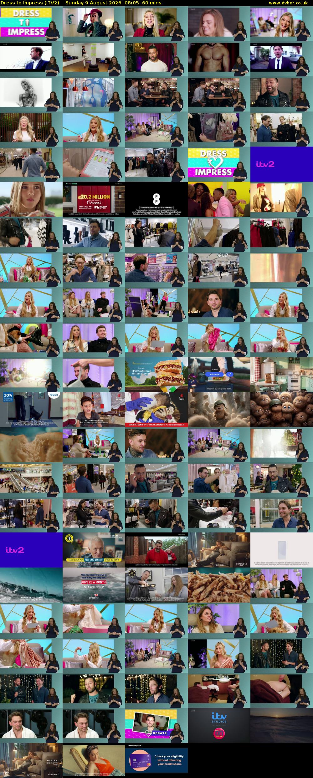 Dress To Impress (ITV2) Sunday 9 August 2026 08:05 - 09:05
