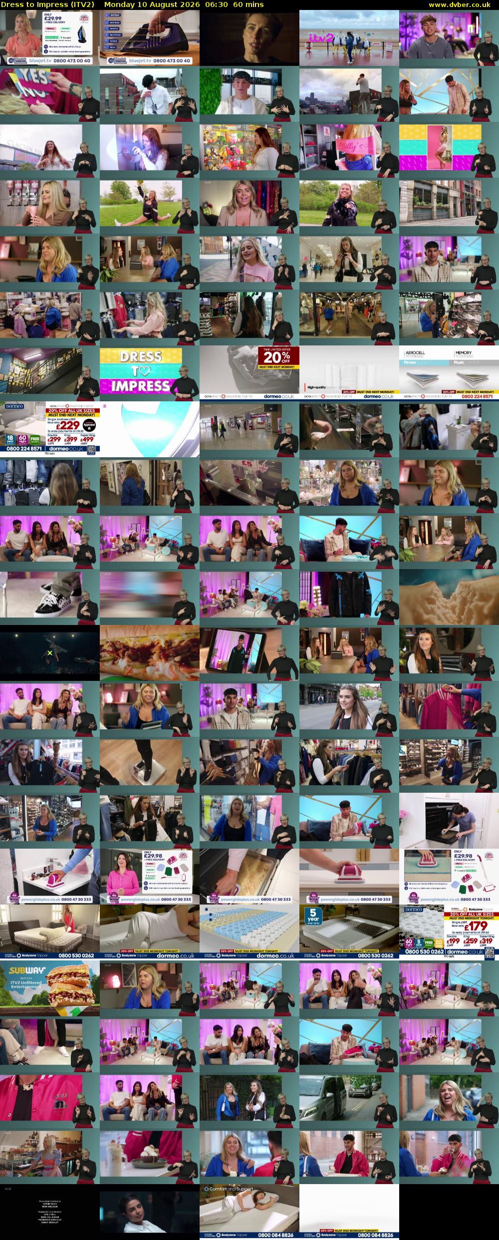 Dress To Impress (ITV2) Monday 10 August 2026 06:30 - 07:30