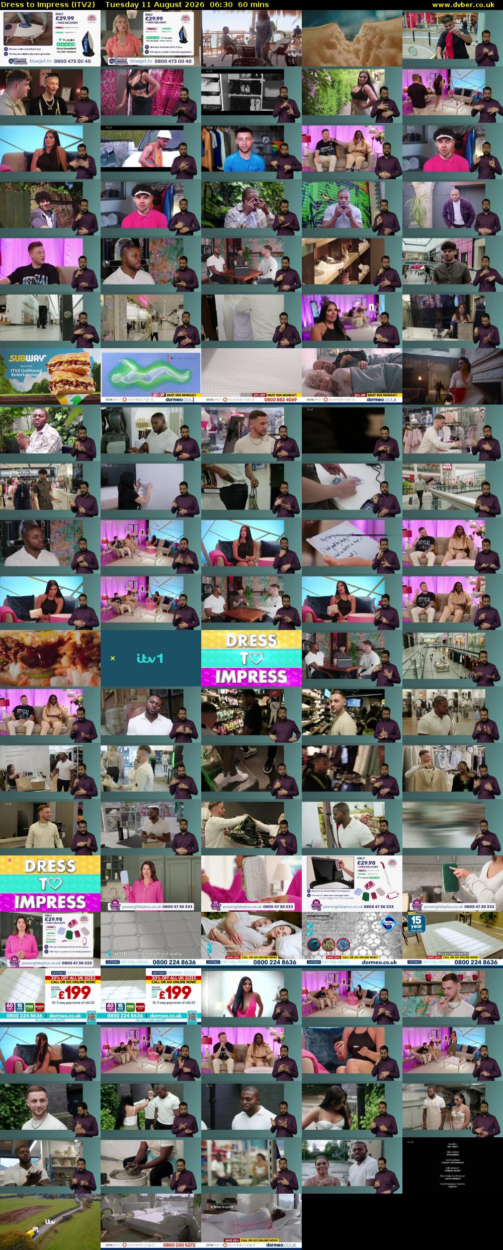 Dress To Impress (ITV2) Tuesday 11 August 2026 06:30 - 07:30