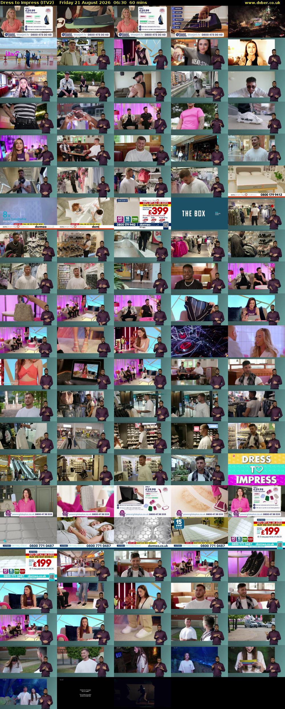 Dress To Impress (ITV2) Friday 21 August 2026 06:30 - 07:30