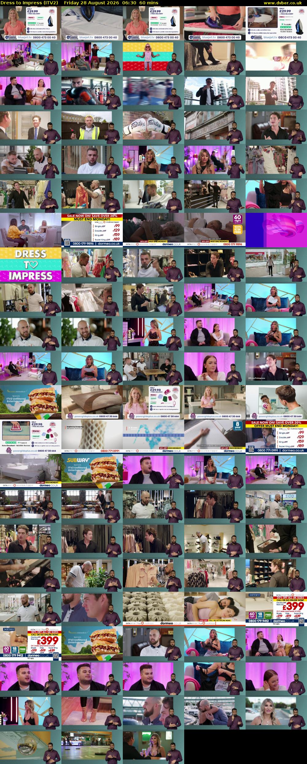 Dress To Impress (ITV2) Friday 28 August 2026 06:30 - 07:30
