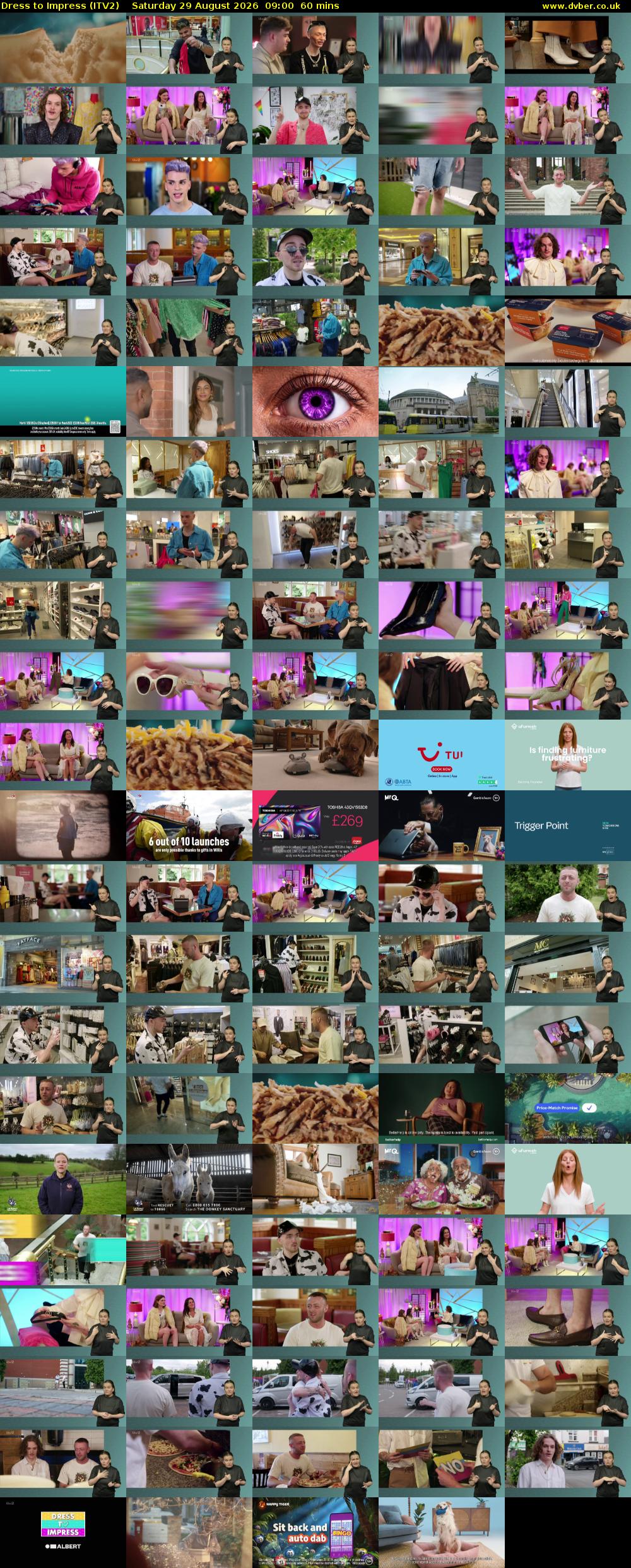 Dress To Impress (ITV2) Saturday 29 August 2026 09:00 - 10:00
