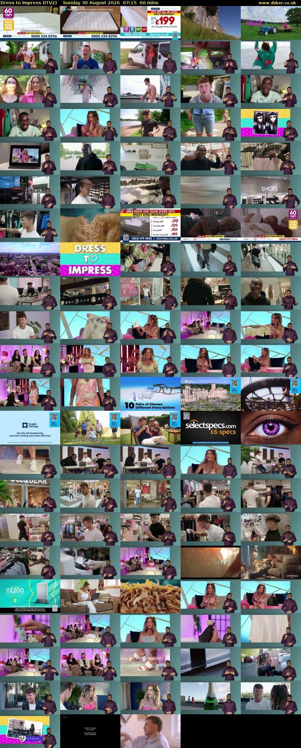 Dress To Impress (ITV2) Sunday 30 August 2026 07:15 - 08:15