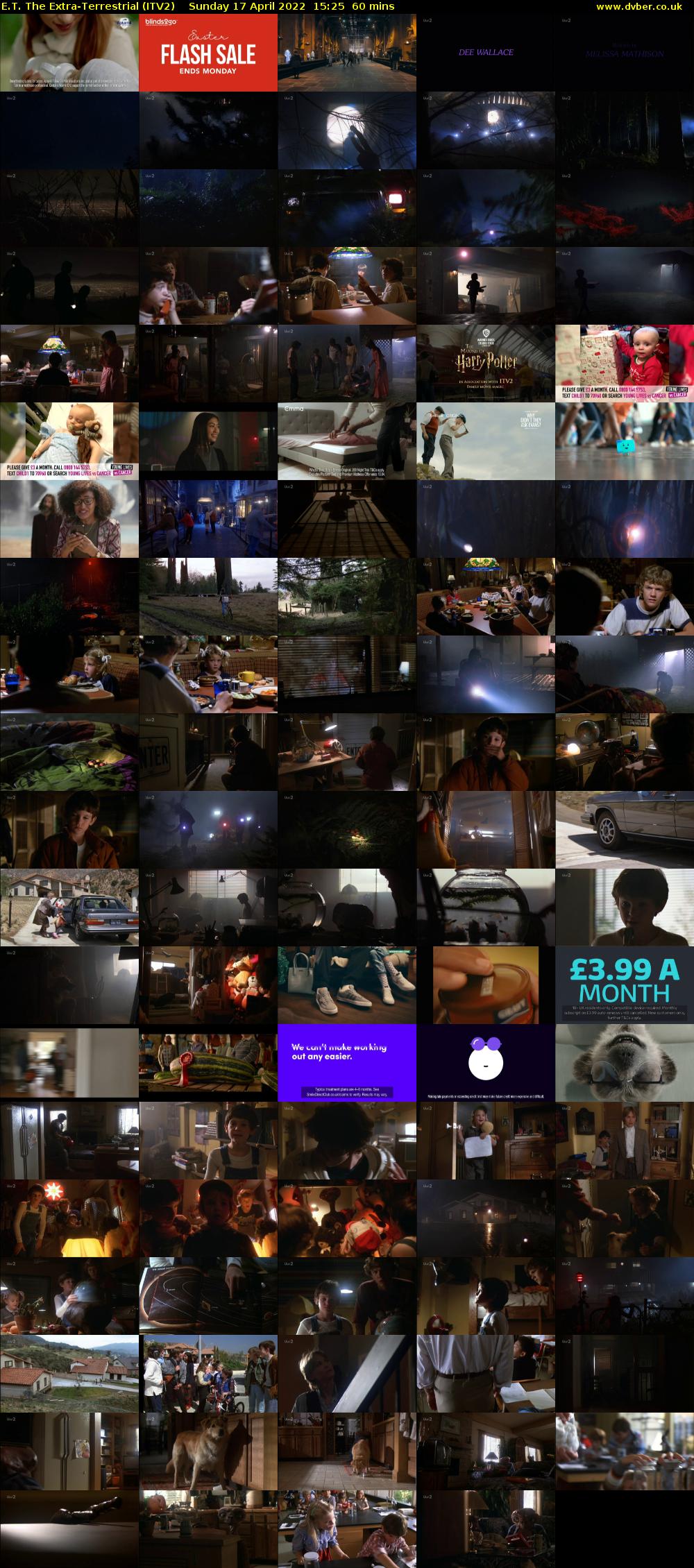 E.T. The Extra-Terrestrial (ITV2) Sunday 17 April 2022 15:25 - 16:25