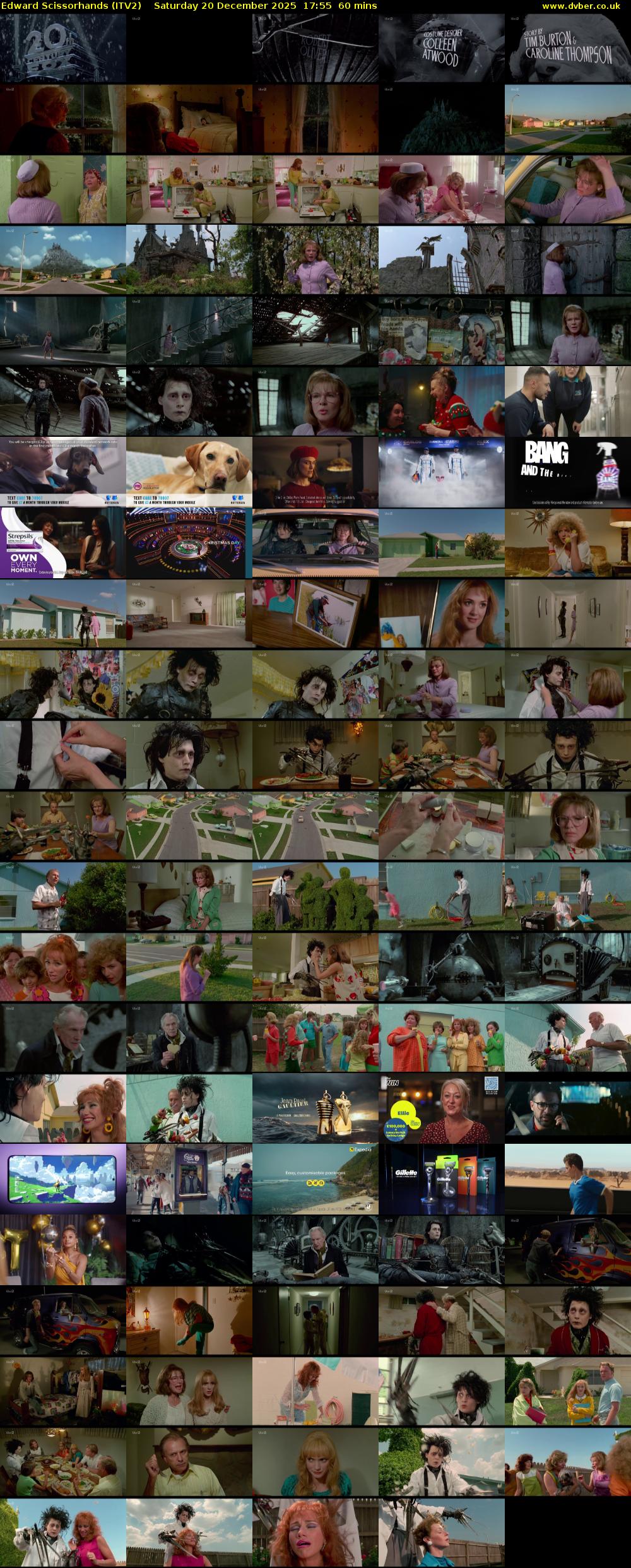 Edward Scissorhands (ITV2) Saturday 20 December 2025 17:55 - 18:55