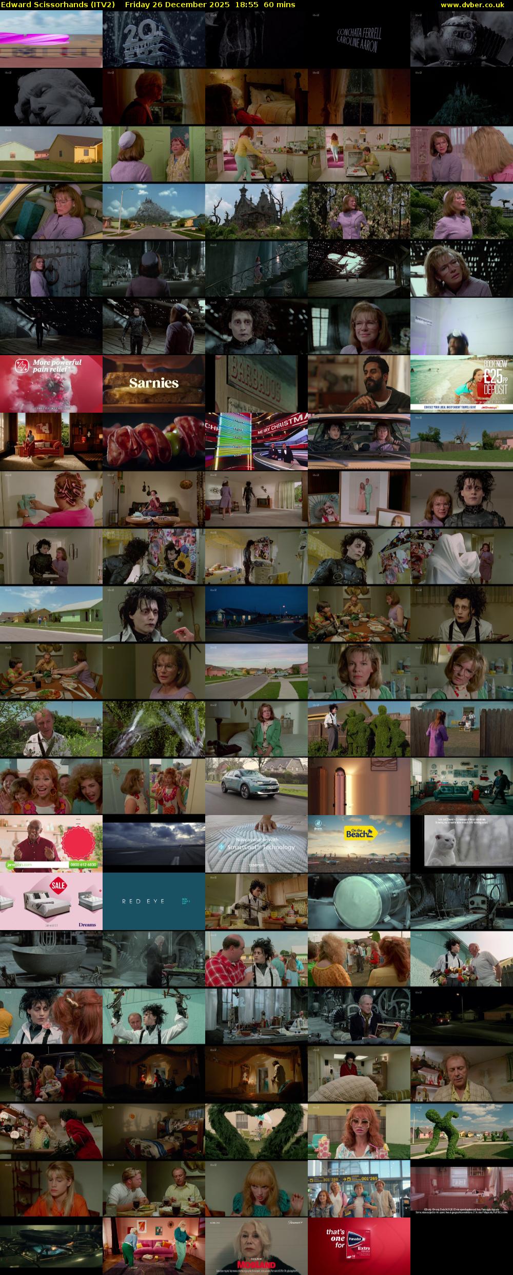 Edward Scissorhands (ITV2) Friday 26 December 2025 18:55 - 19:55