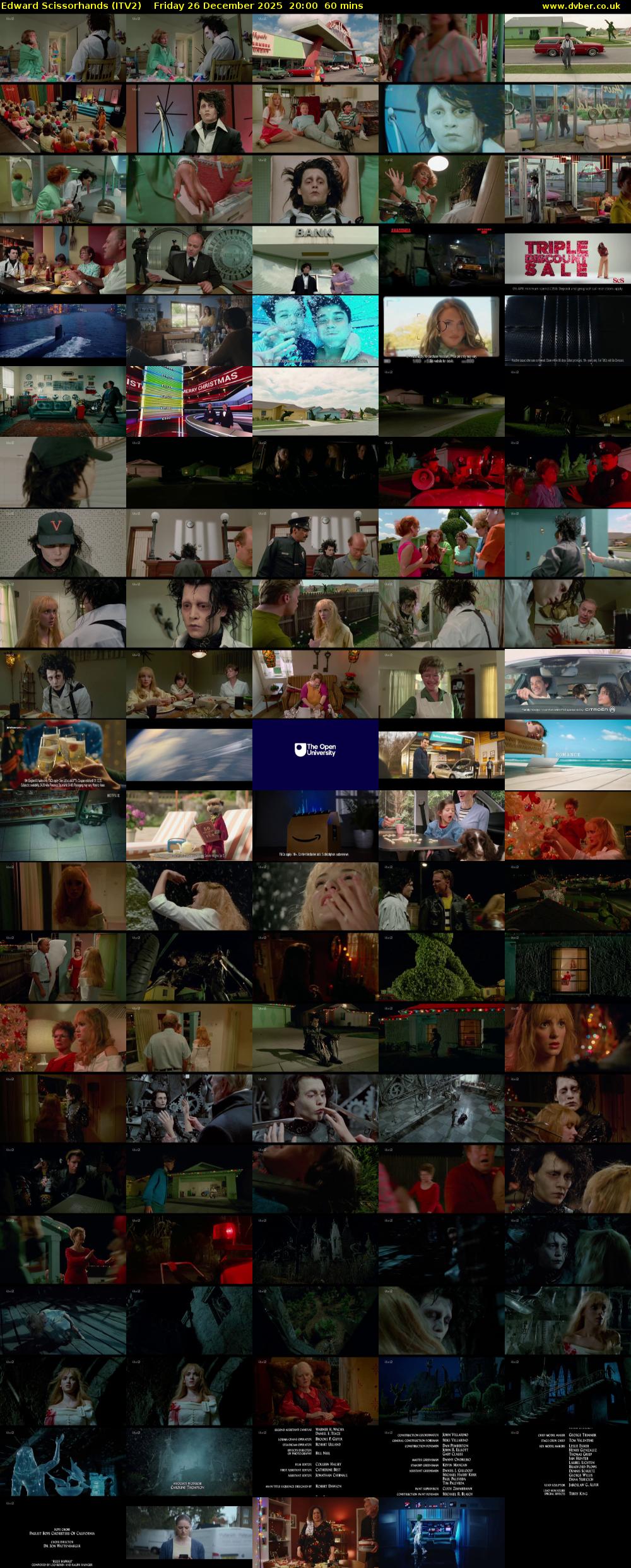 Edward Scissorhands (ITV2) Friday 26 December 2025 20:00 - 21:00