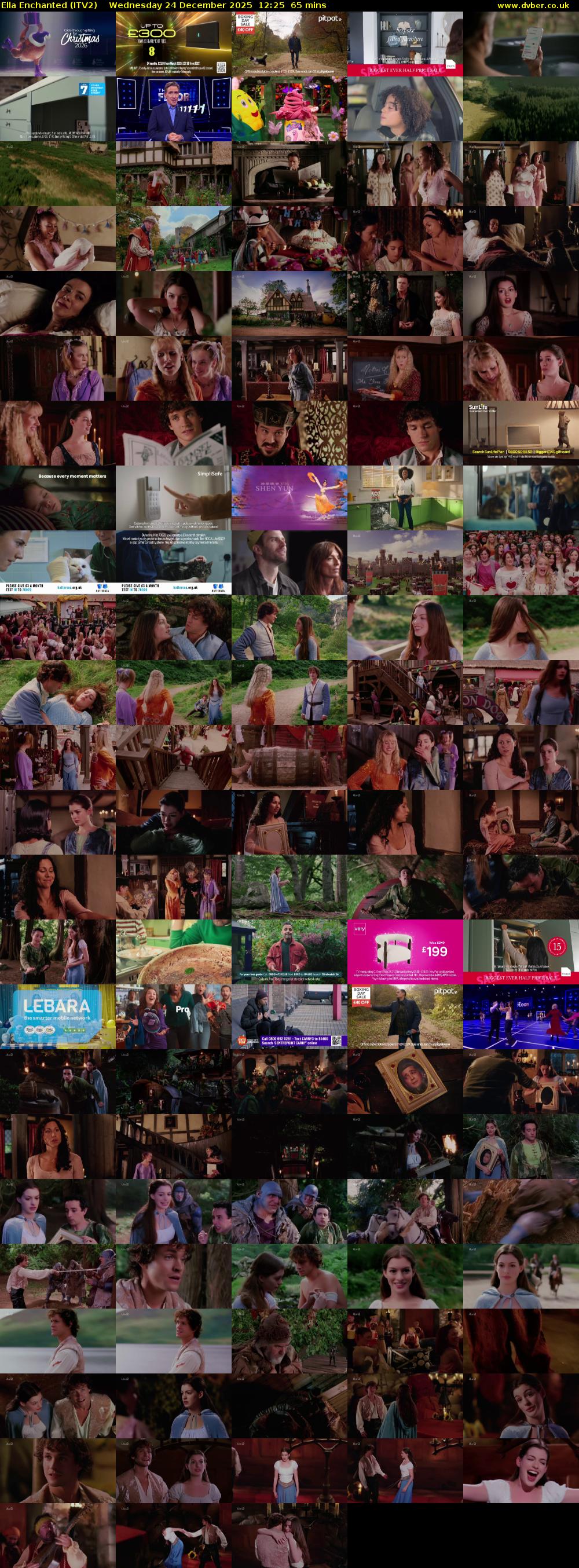 Ella Enchanted (ITV2) Wednesday 24 December 2025 12:25 - 13:30
