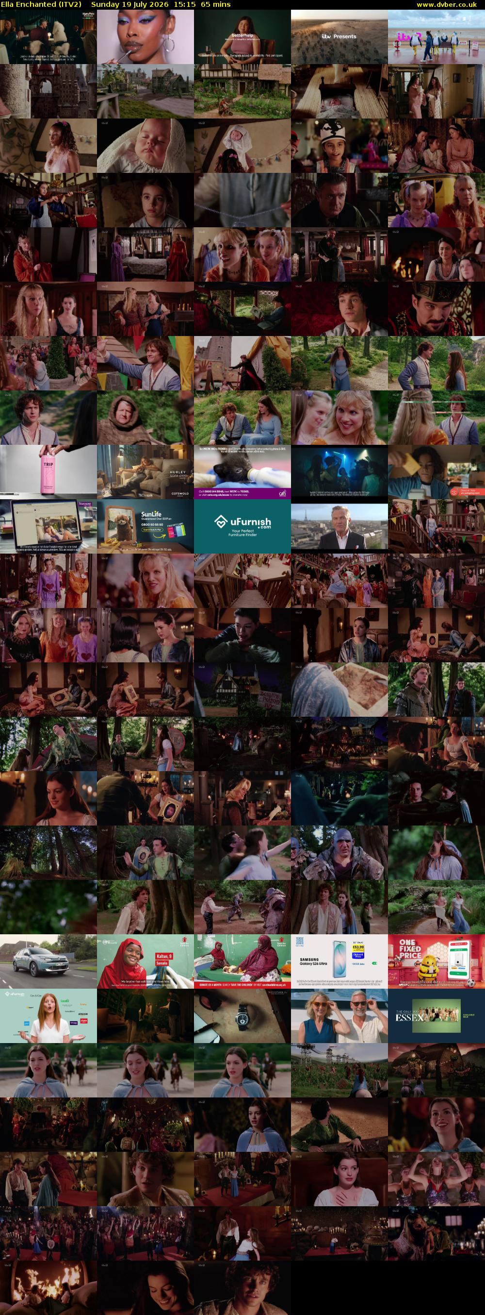 Ella Enchanted (ITV2) Sunday 19 July 2026 15:15 - 16:20