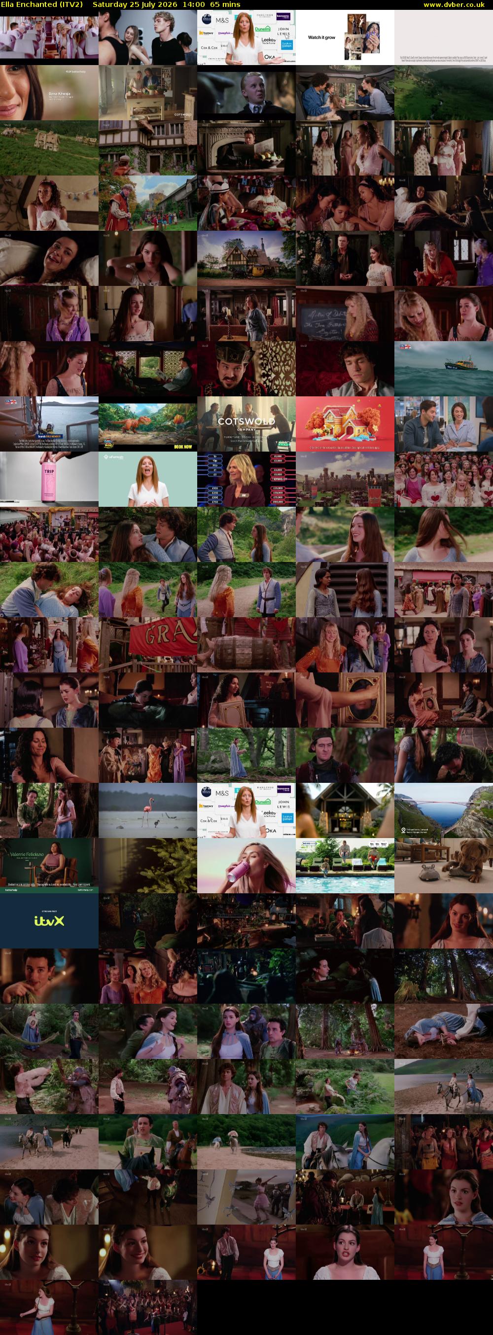 Ella Enchanted (ITV2) Saturday 25 July 2026 14:00 - 15:05
