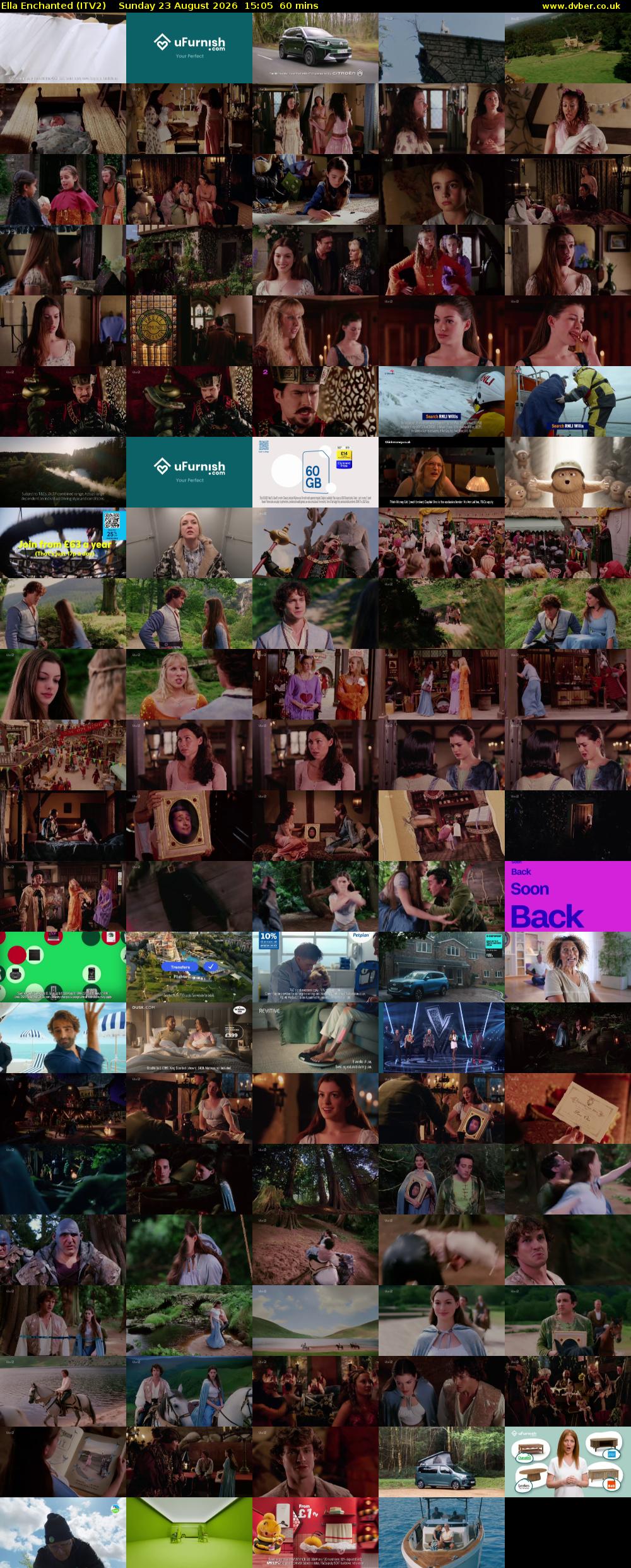 Ella Enchanted (ITV2) Sunday 23 August 2026 15:05 - 16:05