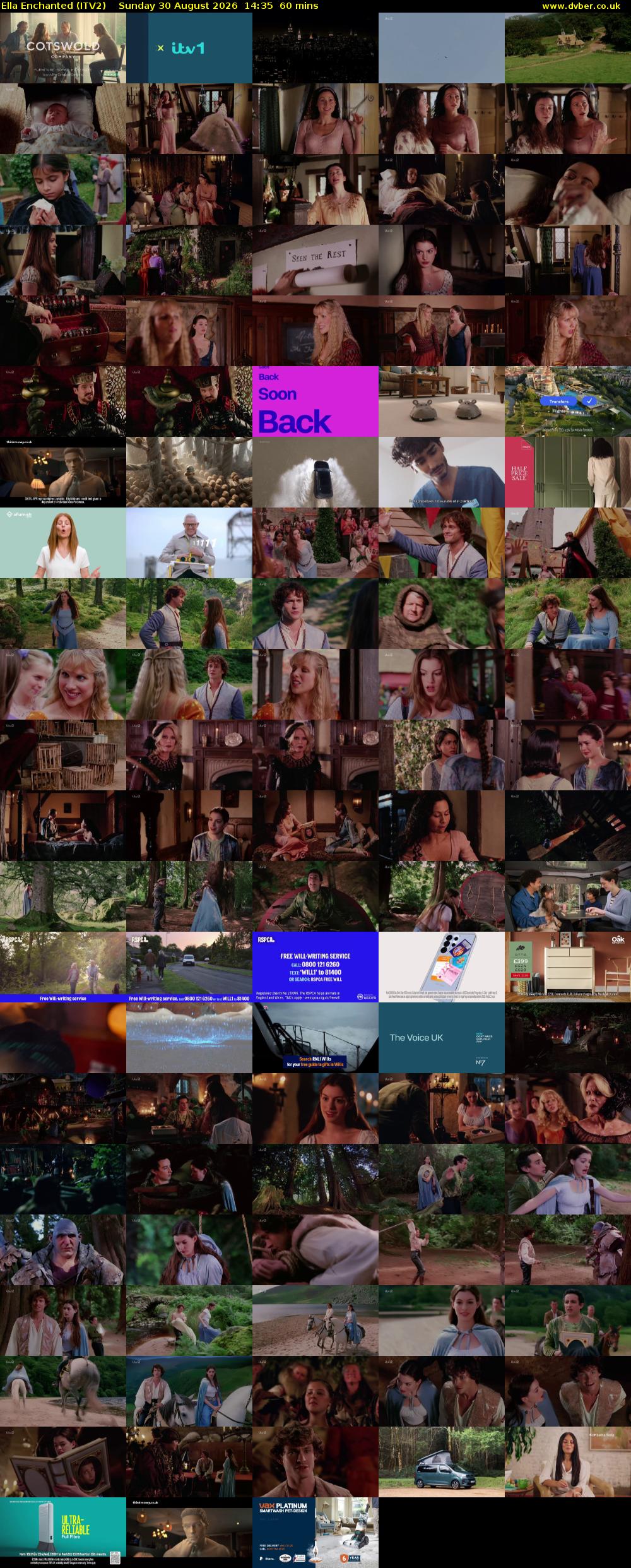 Ella Enchanted (ITV2) Sunday 30 August 2026 14:35 - 15:35