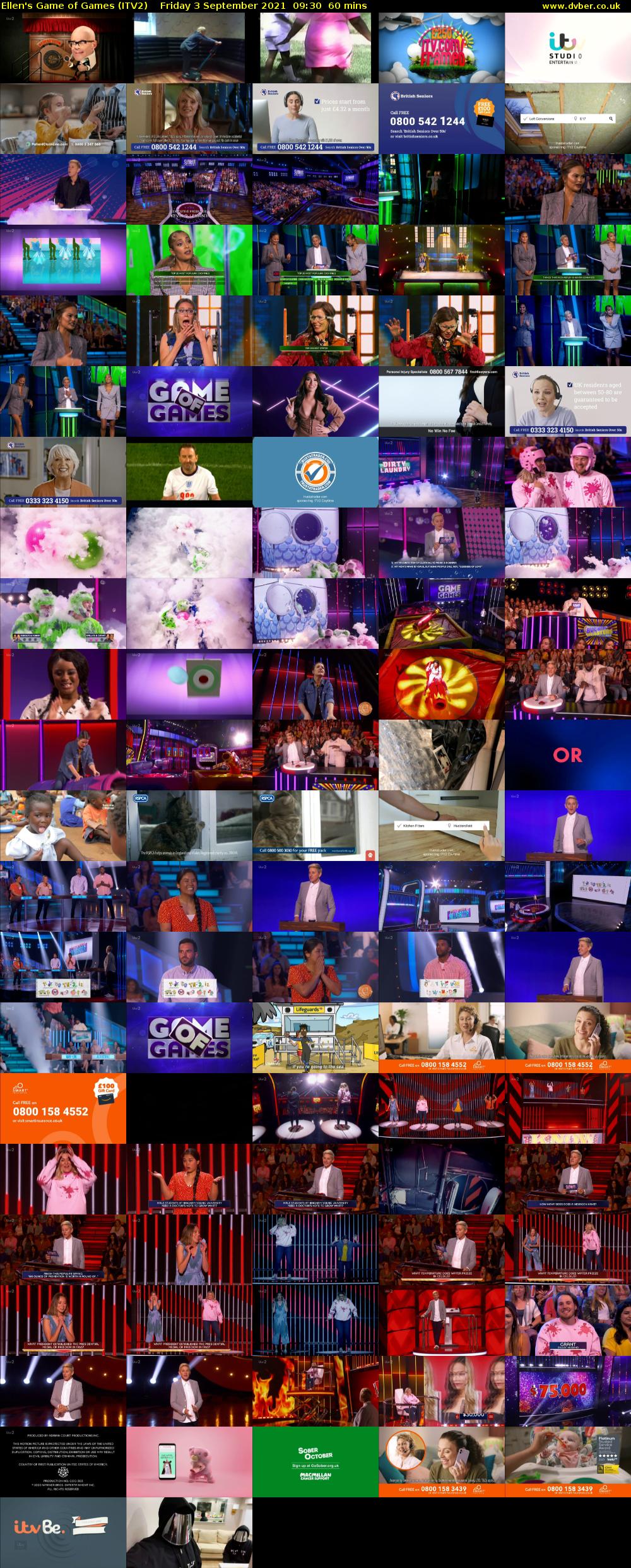 Ellen's Game of Games (ITV2) Friday 3 September 2021 09:30 - 10:30