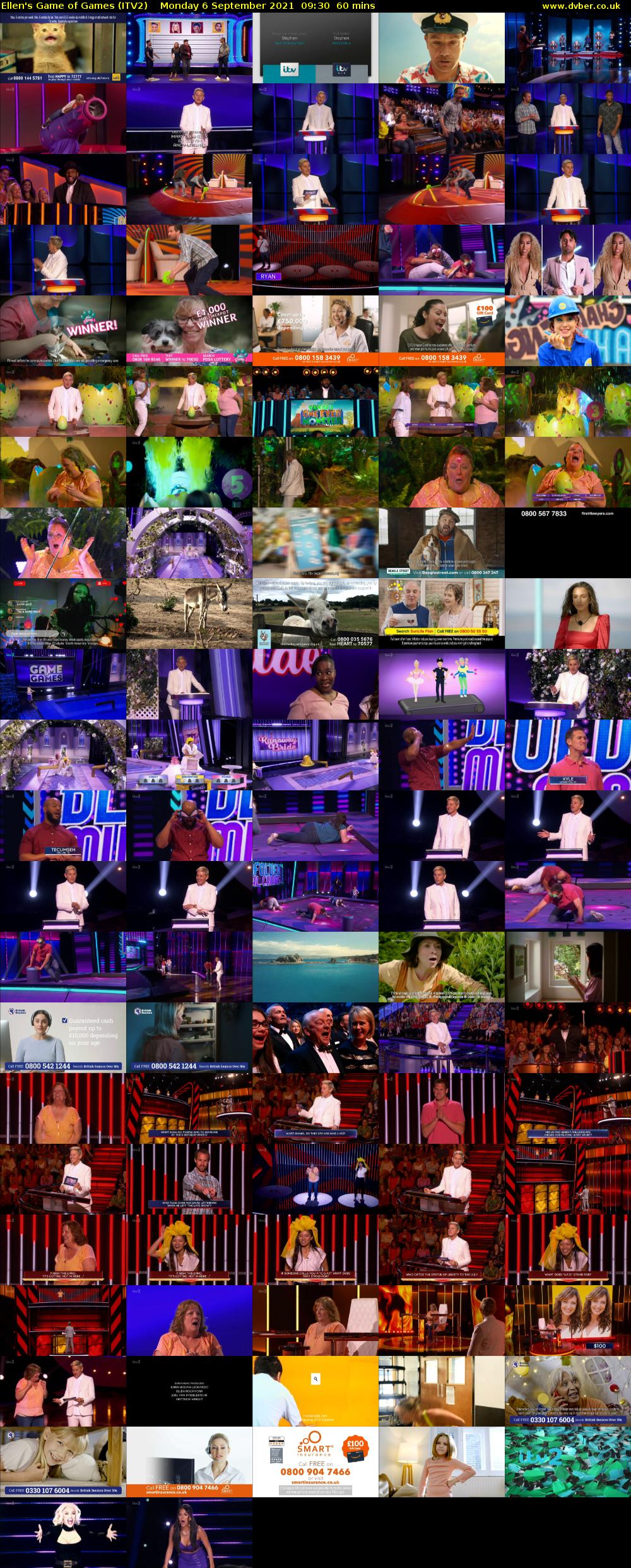 Ellen's Game of Games (ITV2) Monday 6 September 2021 09:30 - 10:30